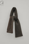 AVIVA JIFEI XUE 24 Autumn and Winter Sage Herringbone Wool Knitted Padded Narrow Scarf AJX-FW24-PNS-SCWKDKCW-SS-F Deep Persimmon